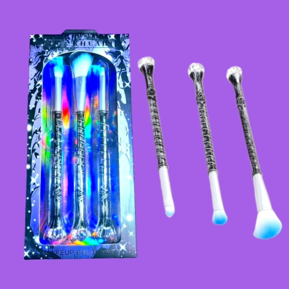 Blackheart Beauty Crystal Wand Makeup Brush Set